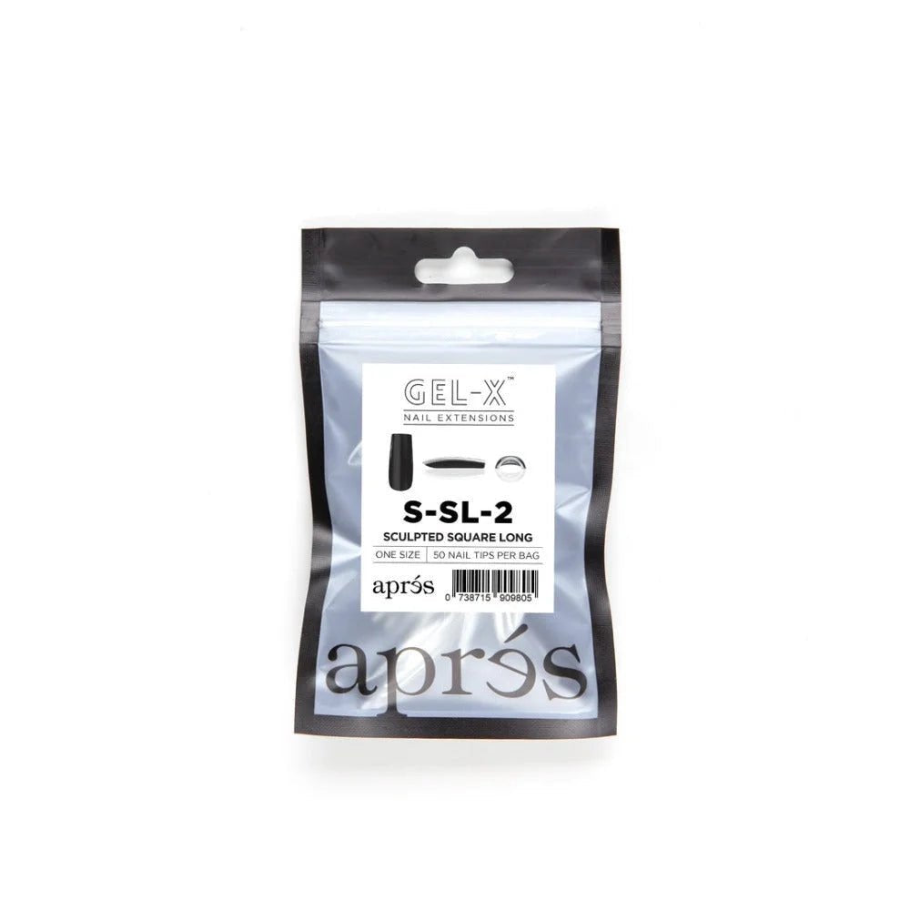 Apres Gel-X Refill Tips - Sculpted Square Long (50Pcs)