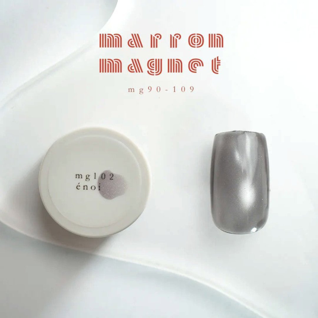 énoi Magnetic Gel Polish, Japanese Brand - Marron Magnet MG90