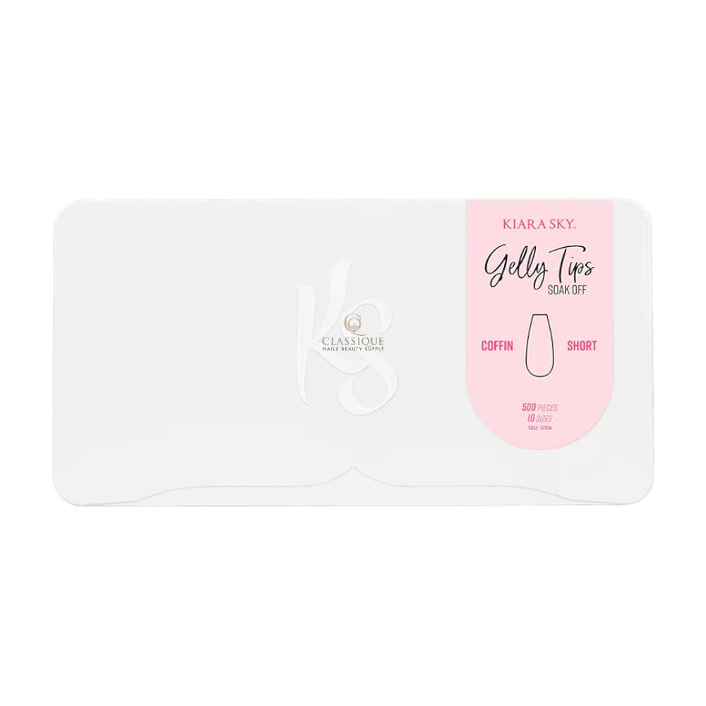 Kiara Sky Gelly Nail Tips Box - Coffin Short (500Pcs)