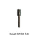 Startool Nail Drill Bits - Small Barrel Carbide STXX Double Extra Coarse Grit 1/8 Silver