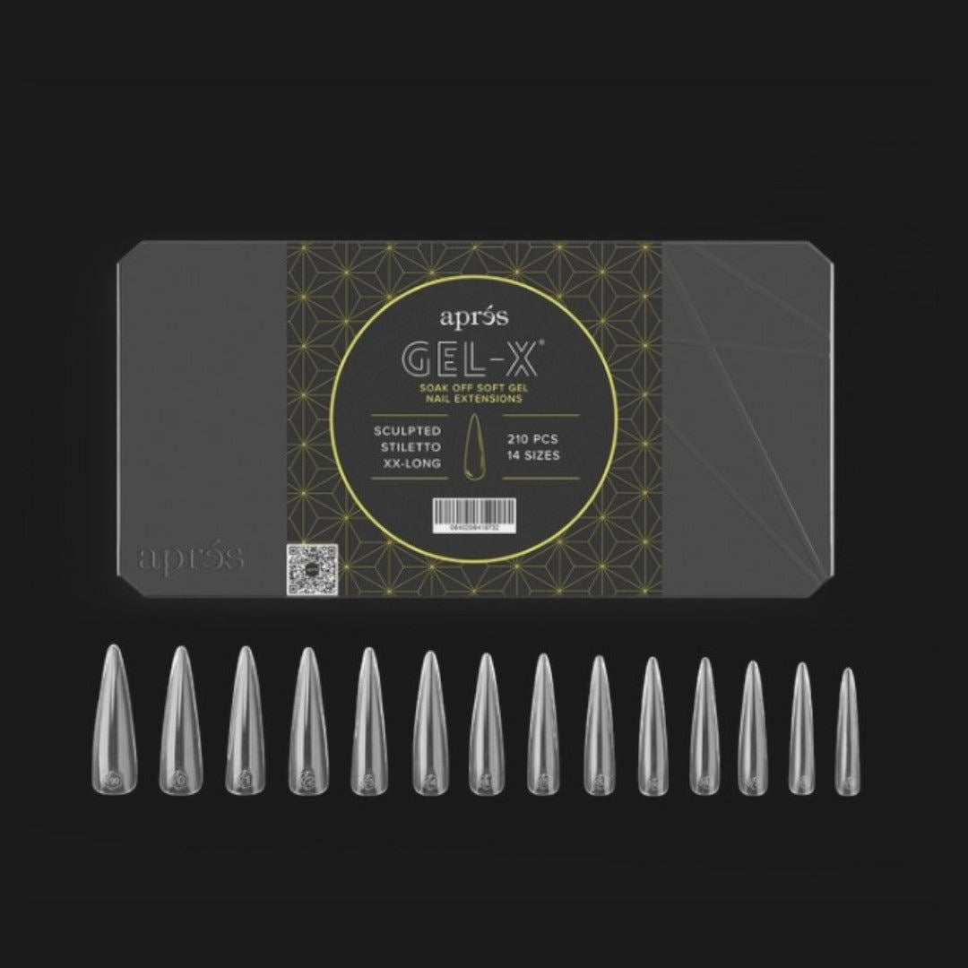 Apres Gel-X Mini Tips Box 2.0 - Sculpted Stiletto Extra Extra Long (210Pcs)