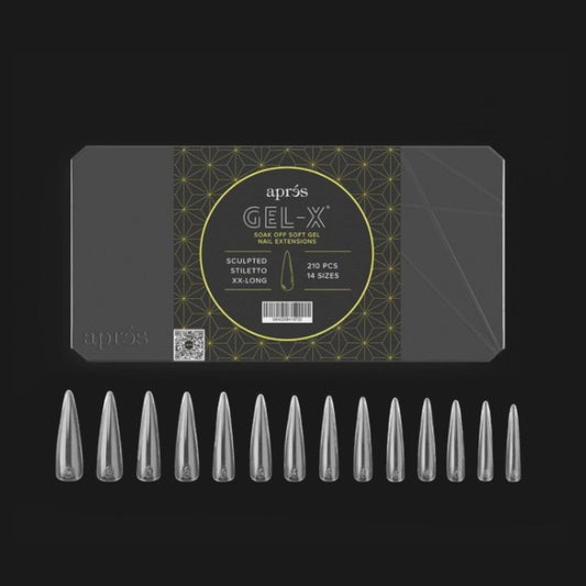 Apres Gel-X Mini Tips Box 2.0 - Sculpted Stiletto Extra Extra Long (210Pcs)