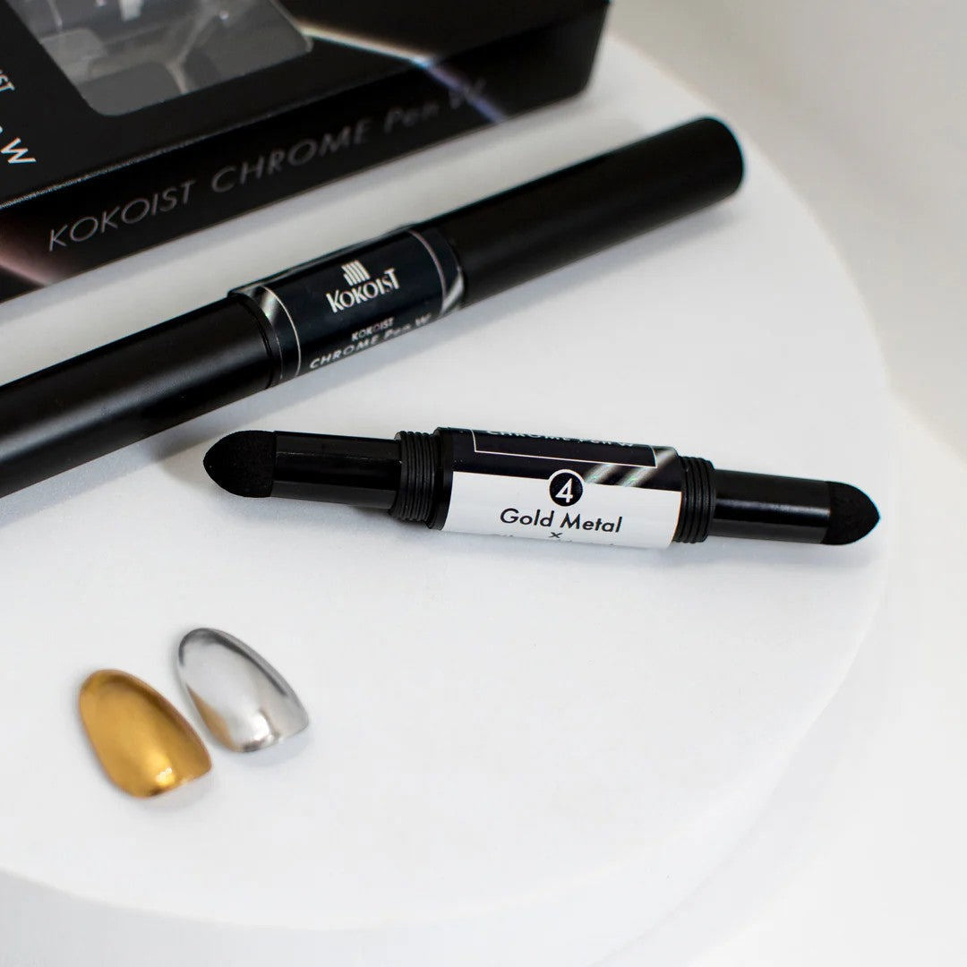 Kokoist Chrome Pen #W4 - Gold Metal x Silver Metal