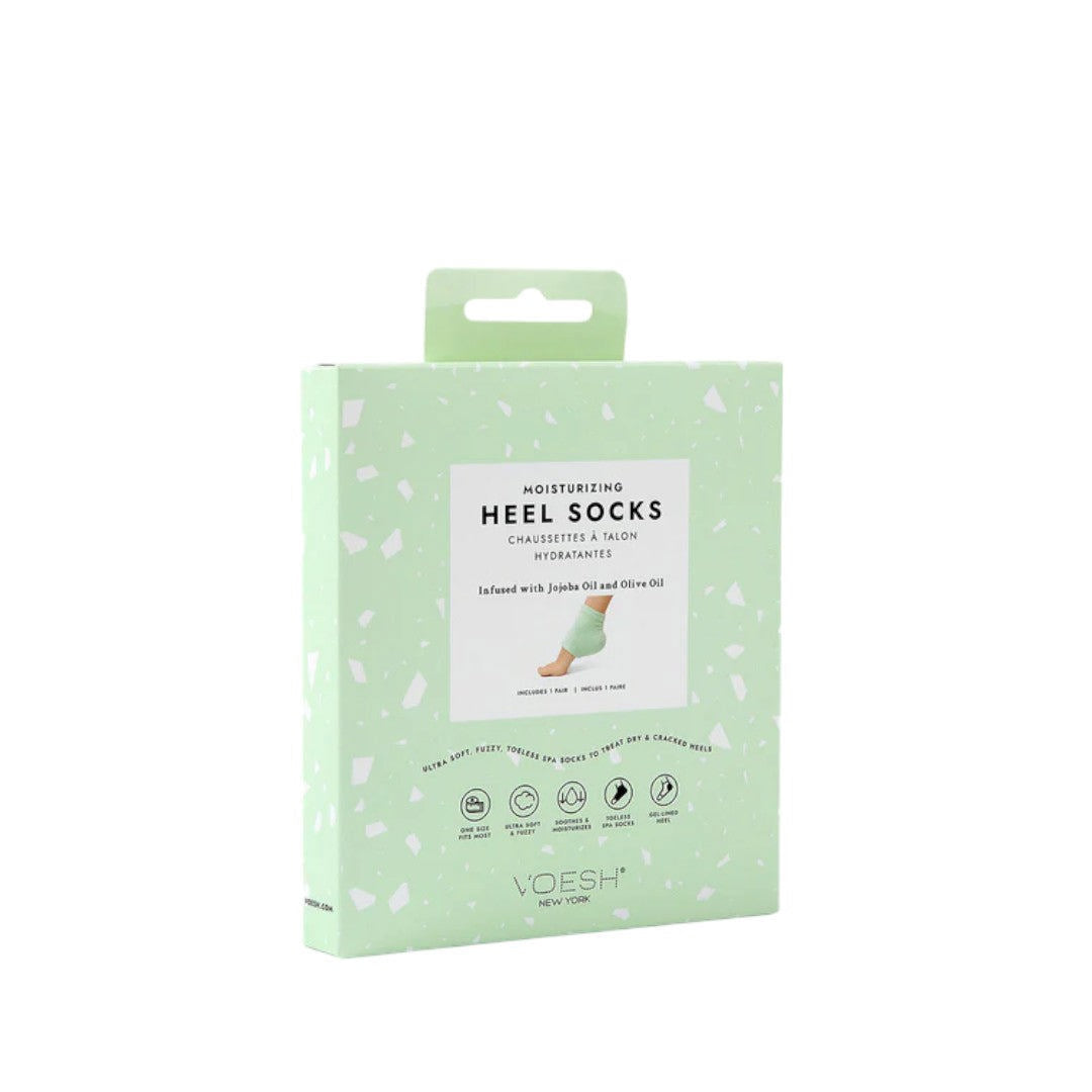 Voesh Moisturizing Heel Socks - Green