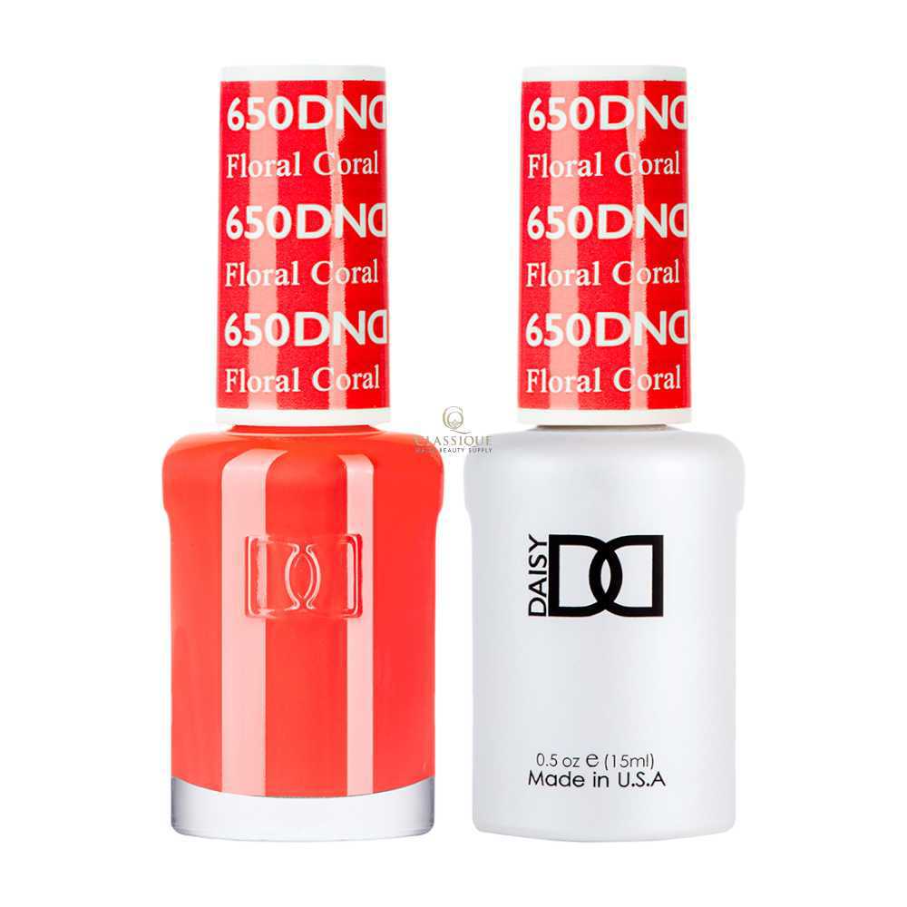 DND Gel & Lacquer Duo - Floral Coral #650