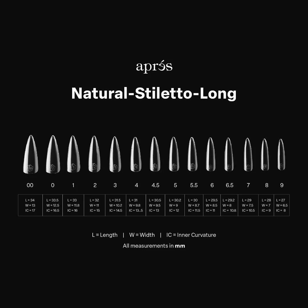 Apres Gel-X Mini Tips Box 2.0 - Natural Stiletto Long (280Pcs)