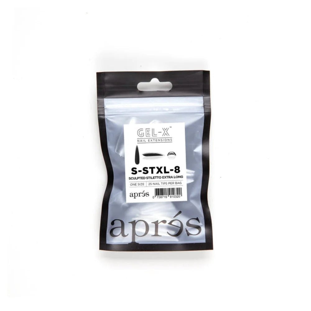Apres Gel-X Refill Tips - Sculpted Stiletto Extra Long (50Pcs)