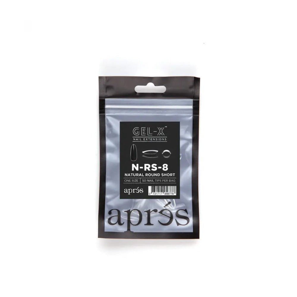 Apres Gel-X Refill Tips - Natural Round Short (50Pcs)