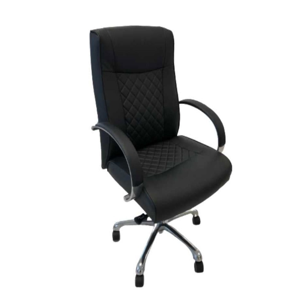 Customer Chair w/ Diamond Center #13230 - Black