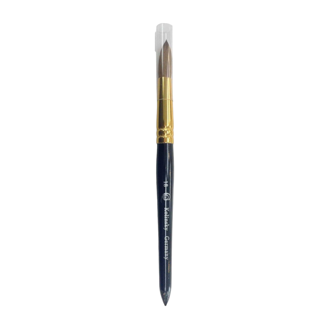 CNBS Acrylic Brush - Kolinsky Black Wood Handle #18