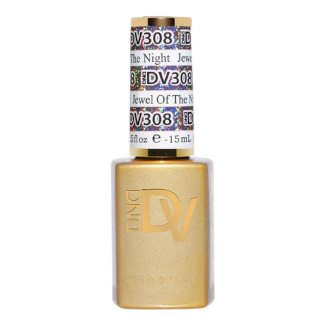 DND Diva Platinum Gel Polish - Jewel Of The Night #308