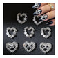 CNBS Nail Charms - Diamond Alloy Bow Heart 10pcs