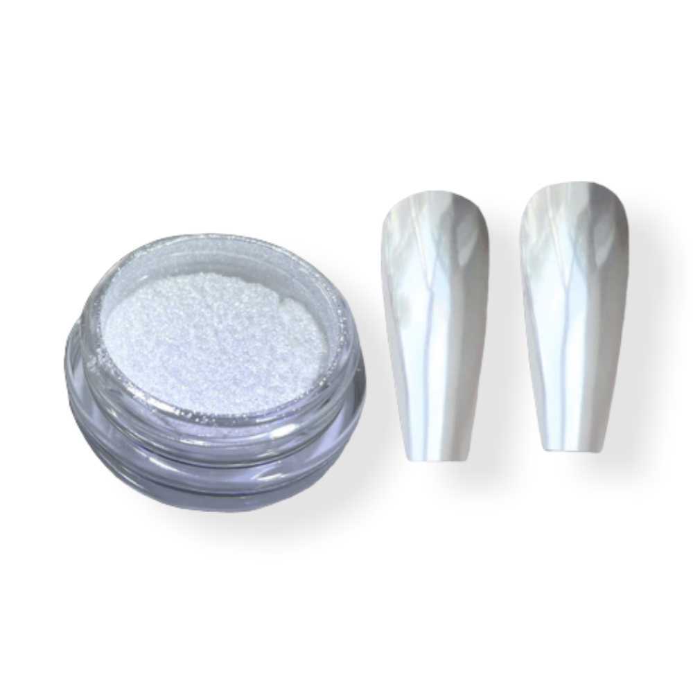 Cre8tion Nail Art Effect - White Silk Chrome 1G