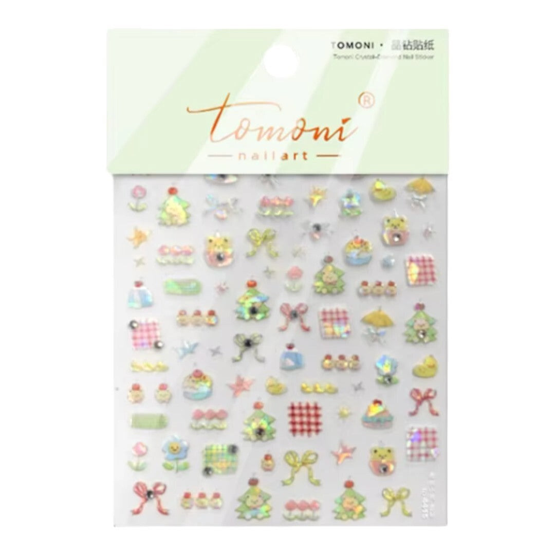 CNBS Nail Stickers - Holiday Teddy Bear
