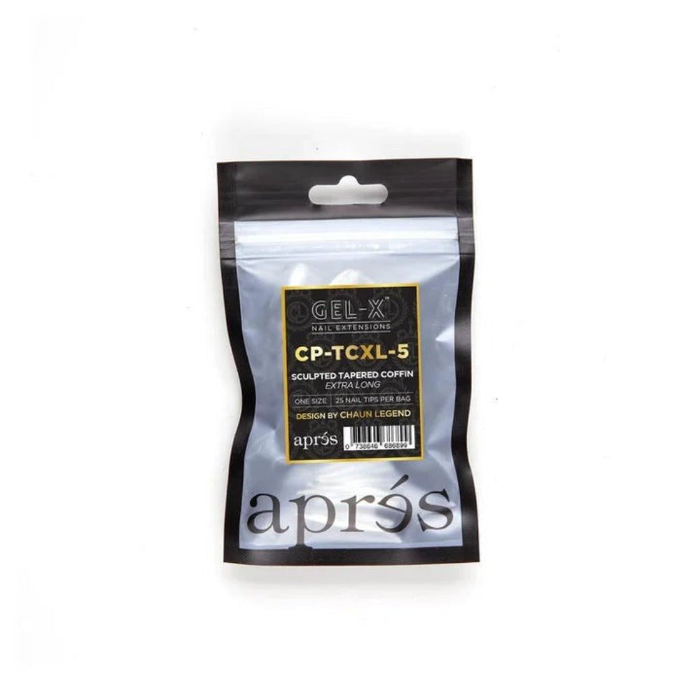 Apres X Chaun Legend Gel-X Refill Tips - Sculpted Tapered Coffin Extra Long (50Pcs)
