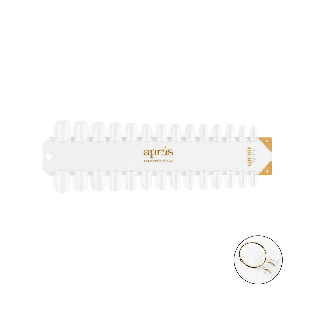 Apres Gel-X Tip Swatch - Natural/Sculpted Square Short