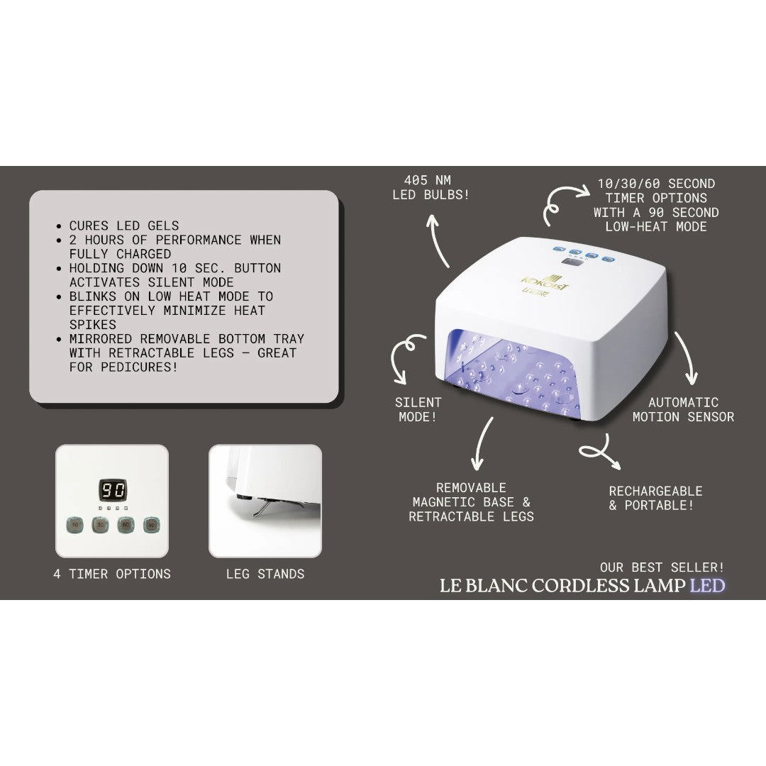 Kokoist LED Nail Lamp Le Blanc Cordless - Kokoist Canada