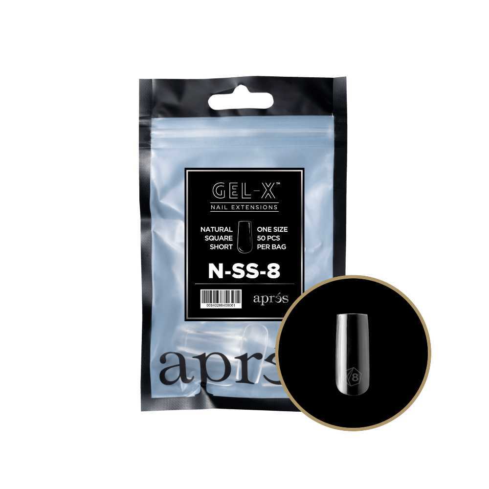 Apres Gel-X Refill Tips 2.0 - Natural Square Short (50Pcs)