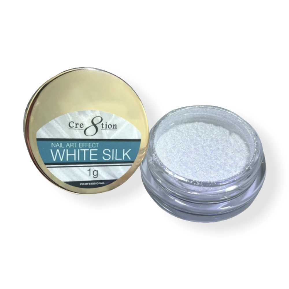 Cre8tion Nail Art Effect - White Silk Chrome 1G
