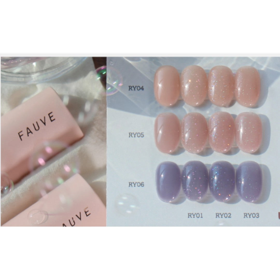 Fauve X Ryun Jjang Gel Polish - Syrup & Glitter Series #RY01-06 (6Pcs)
