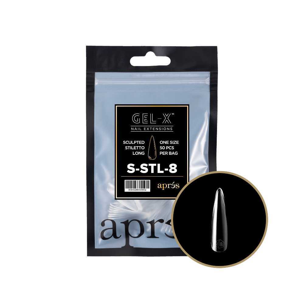 Apres Gel-X Refill Tips 2.0 - Sculpted Stiletto Long (50Pcs)
