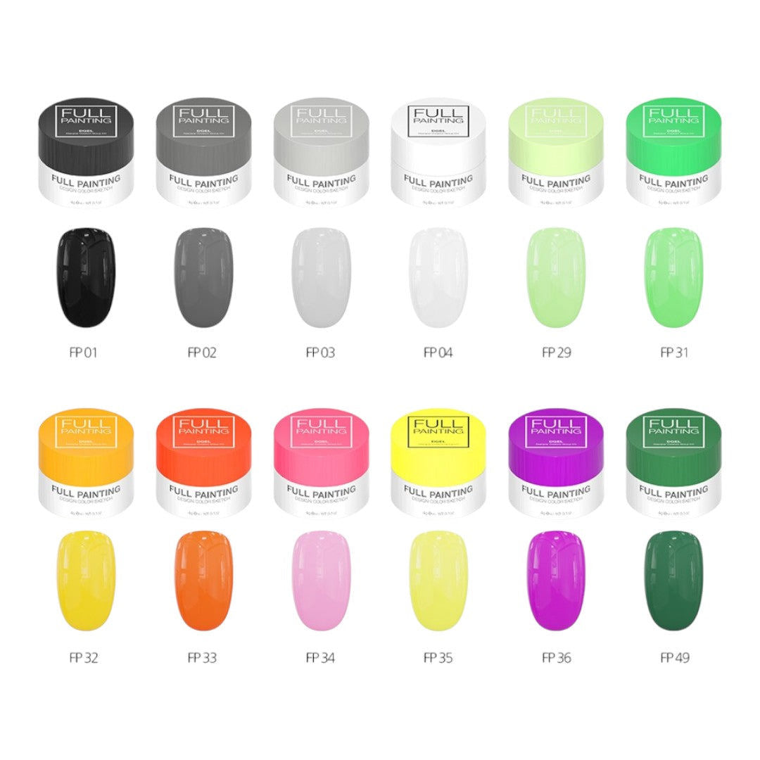 DGEL Full Painting Gel Set D 12Pcs
