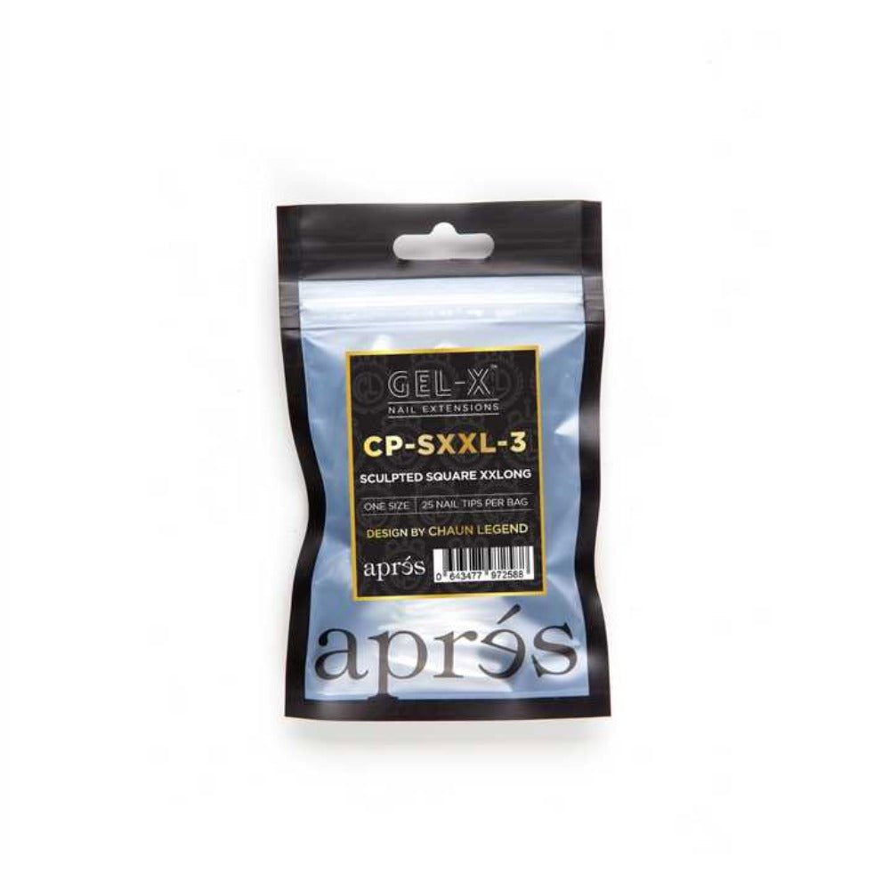 Apres X Chaun Legend Gel-X Refill Tips - Sculpted Square Xxlong (50Pcs)