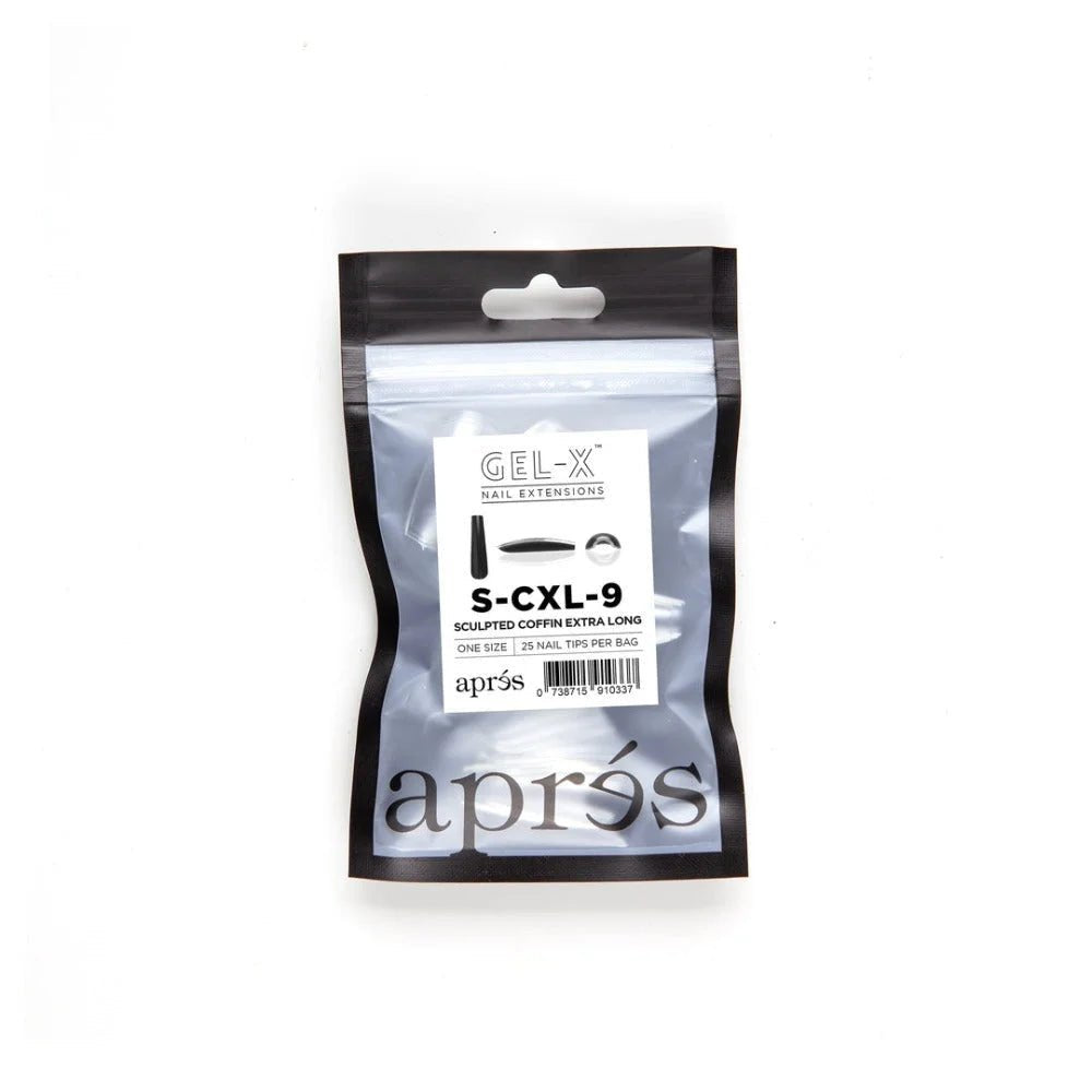 Apres Gel-X Refill Tips - Sculpted Coffin Extra Long (50Pcs)