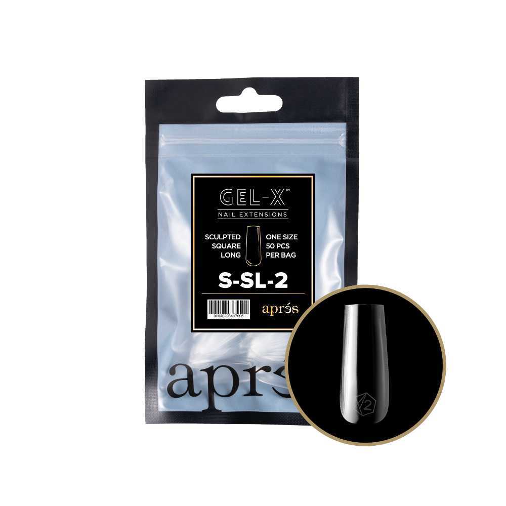 Apres Gel-X Refill Tips 2.0 - Sculpted Square Long (50Pcs)