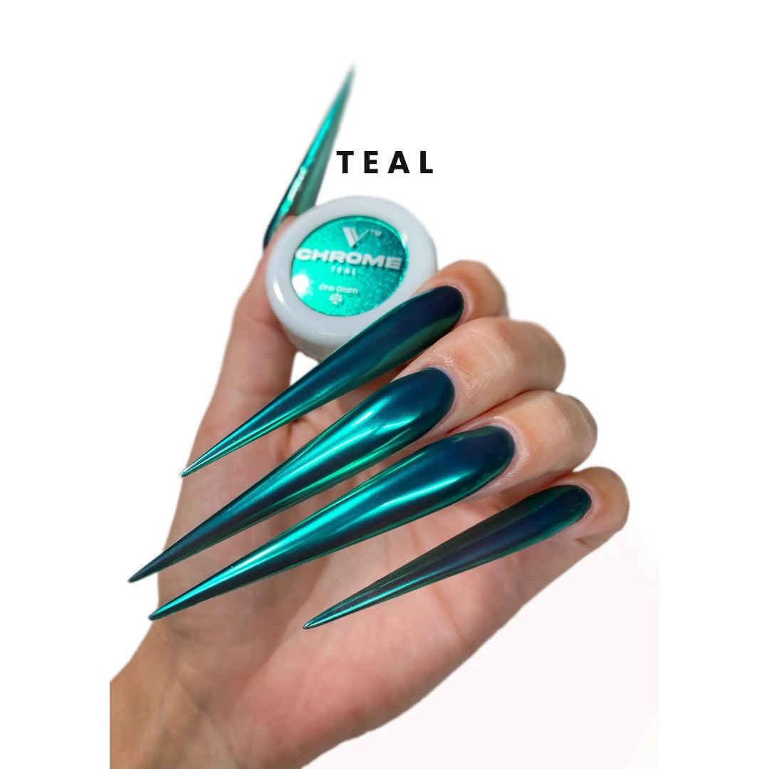 V Beauty Pure Chrome Powder - Teal