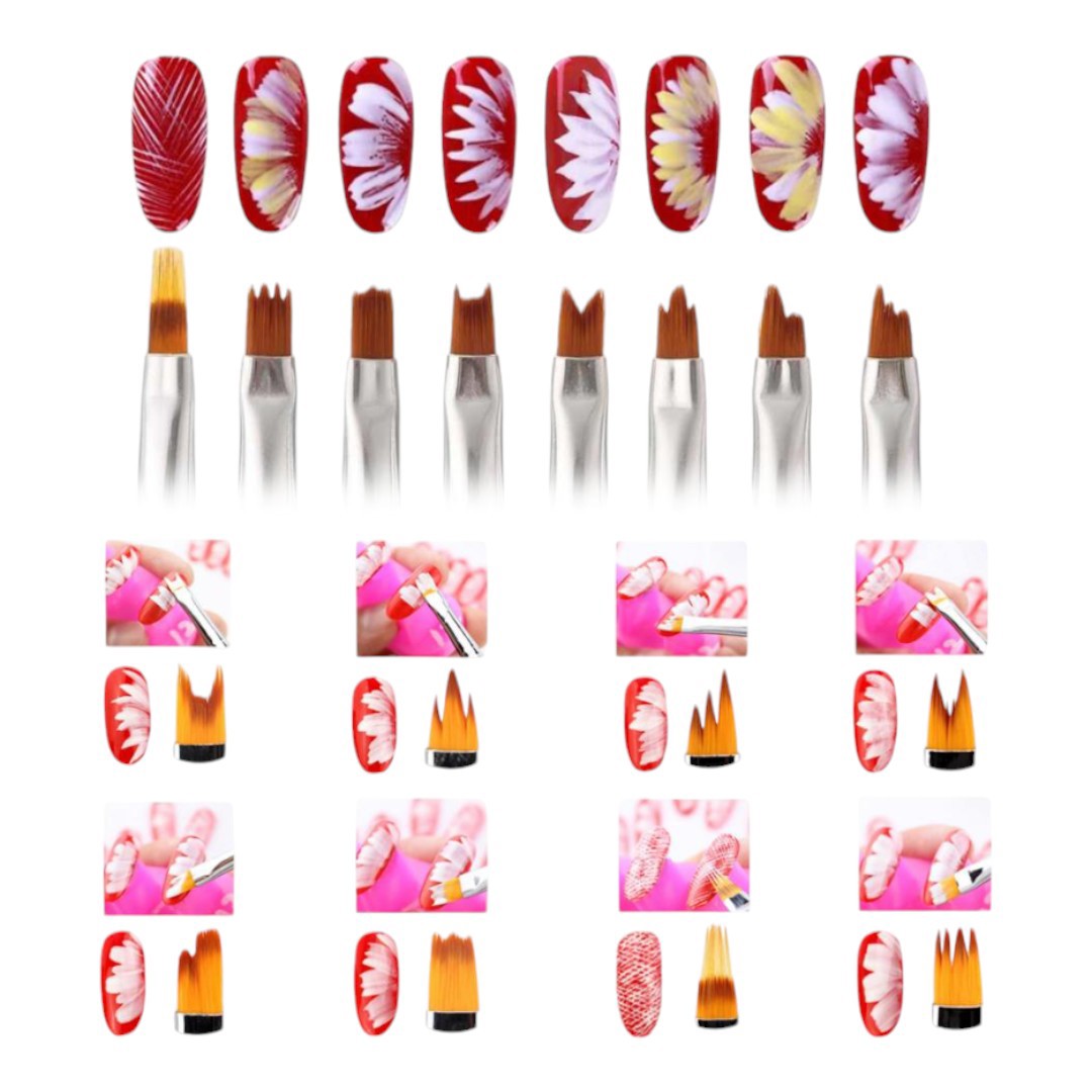 Berkeley Gradient French Art Brush Set (8Pcs) #AB540