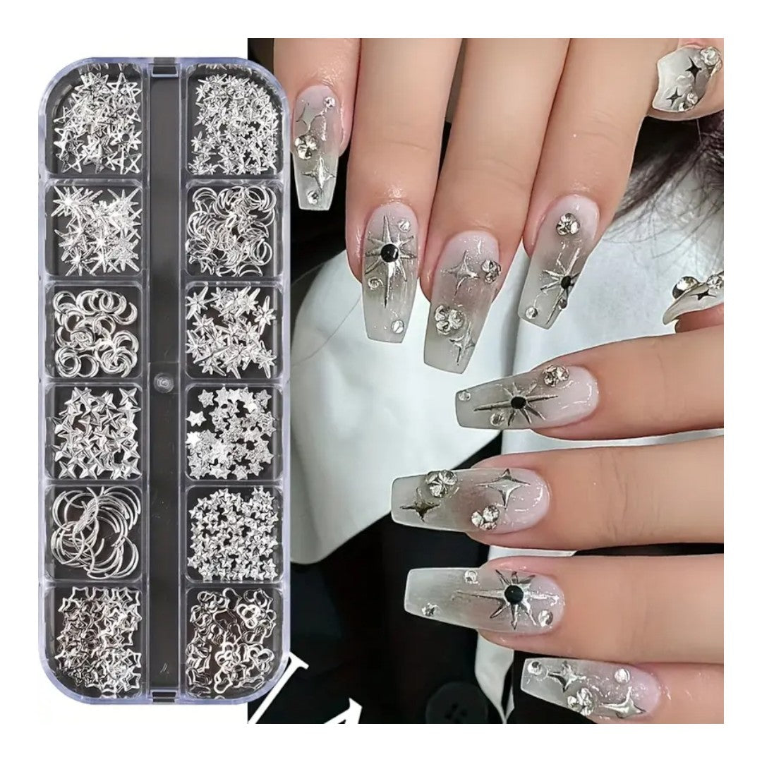 nail art rhinestones​, charms on nails​