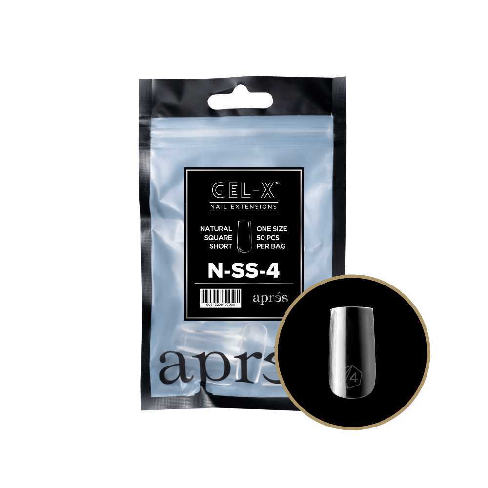 Apres Gel-X Refill Tips 2.0 - Natural Square Short (50Pcs)