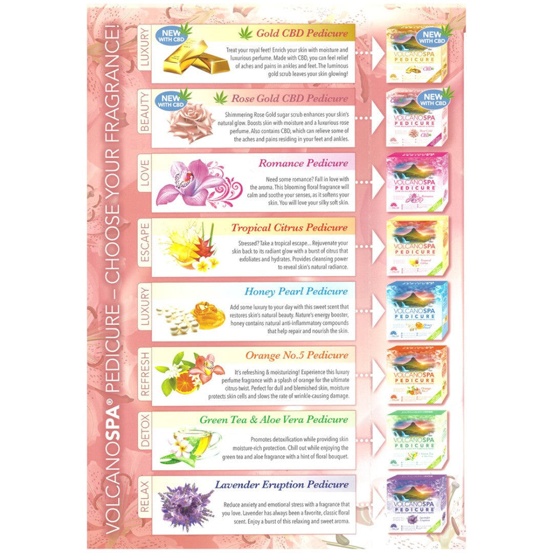 La Palm Volcano Spa Pedicure 6 Step Romance (Case of 36)