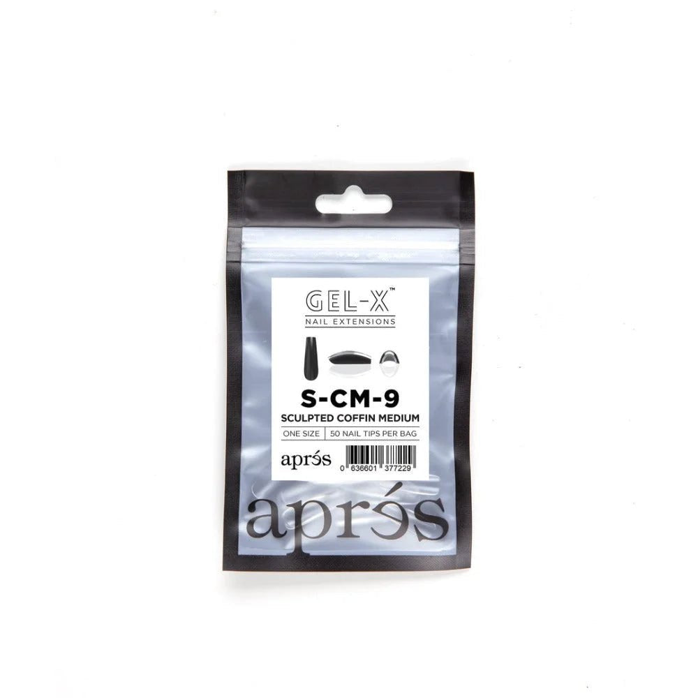 Apres Gel-X Refill Tips - Sculpted Coffin Medium (50Pcs)