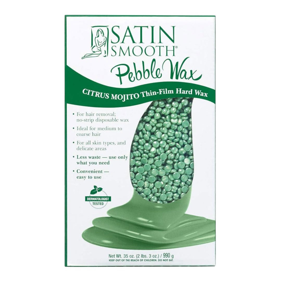 Satin Smooth Pebble Hard Wax - Citrus Mojito 35Oz #SSWBMTG