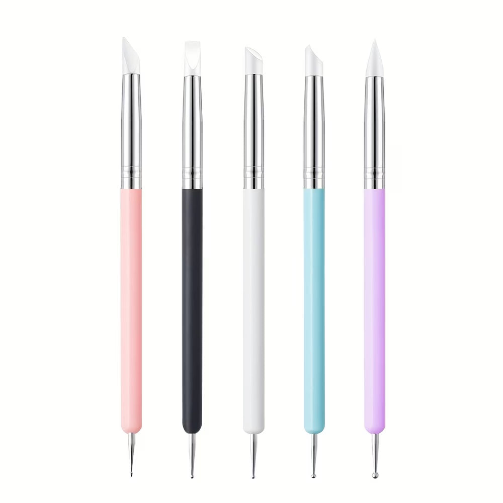 CNBS Dual-Ended Silicone & Dotting Brush Tool Set (5pcs)