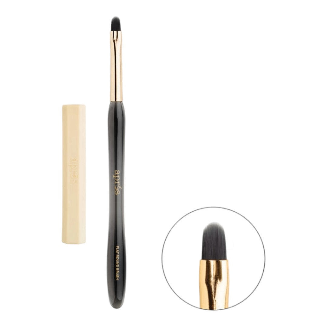 Apres Gel Brush With Silicon Cap - Flat Round