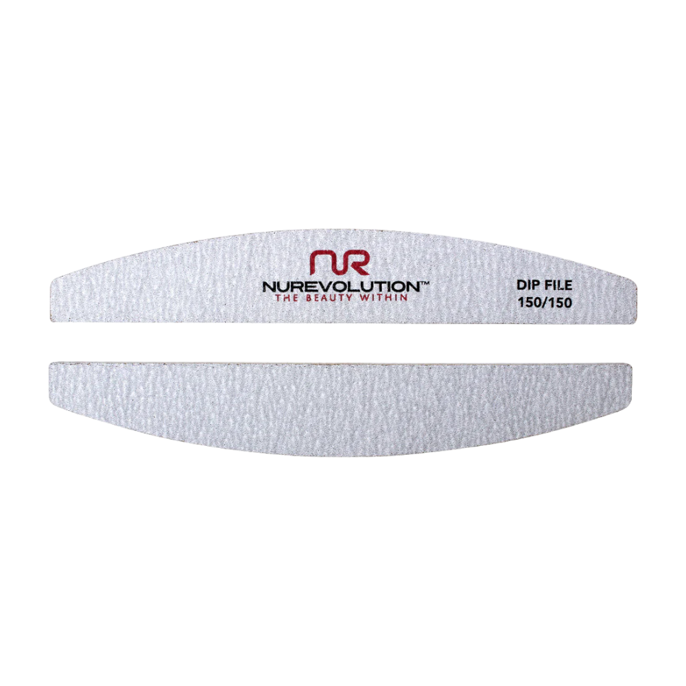 Nurevolution Dip Nail Files - Zebra 150/150 Grit (Pack Of 25)