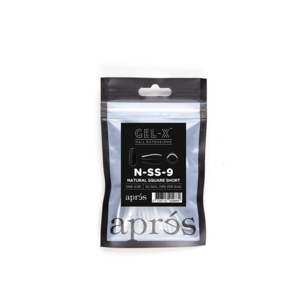 Apres Gel-X Refill Tips - Natural Square Short (50pcs)