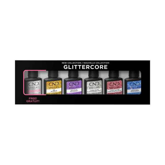 CND Shellac - Glittercore Collection Prepack (Free CND Shellac (HEMA/TPO-Free) Epic Smoothing Base 0.42oz)