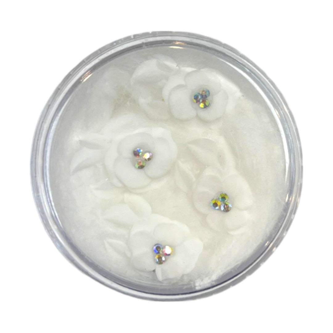 CNBS Nail Charms - 3D Handmade Acrylic Flowers 4pcs