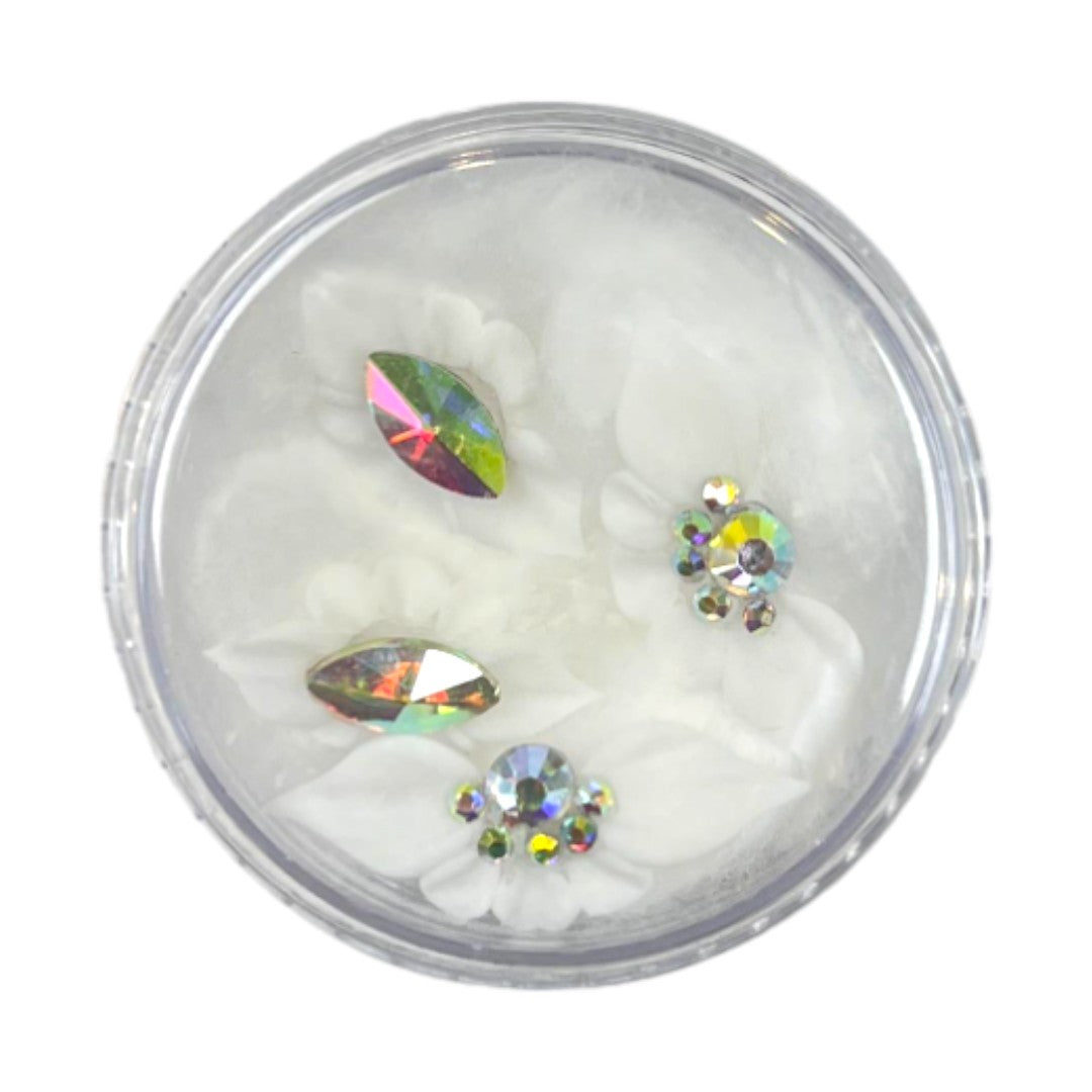 CNBS Nail Charms - 3D Handmade Acrylic Flowers 4pcs