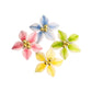 CNBS Nail Charms - 3D Handmade Acrylic Multi Colour Flower Varied Style 4pcs