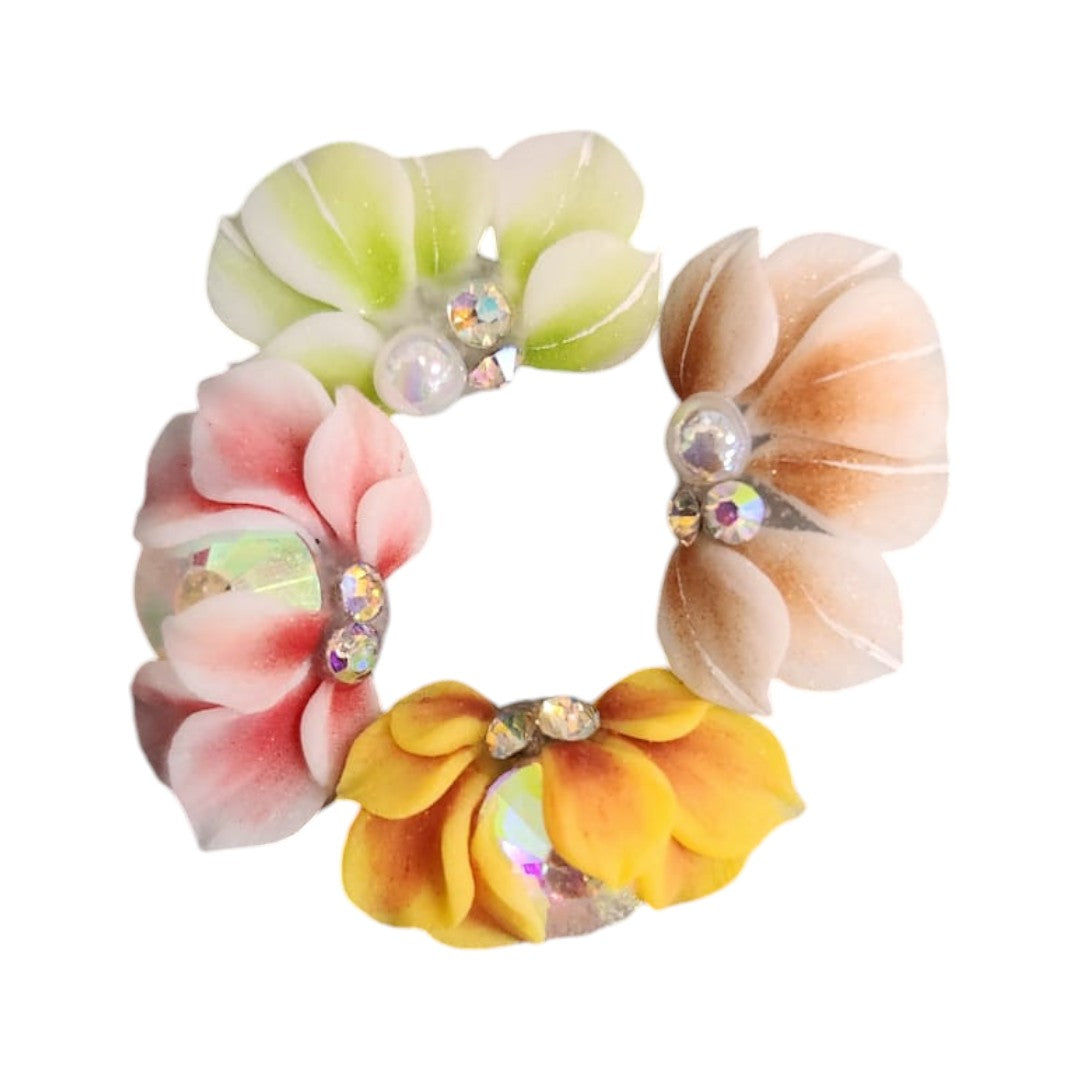 CNBS Nail Charms - 3D Handmade Acrylic Flower Varied Style 4pcs