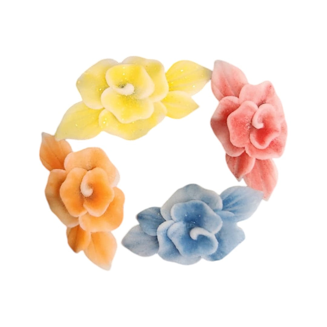 CNBS Nail Charms - 3D Handmade Acrylic Flower Varied Style 4pcs