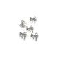CNBS Nail Charms Silver Bowknot, nail art with rhinestones design​