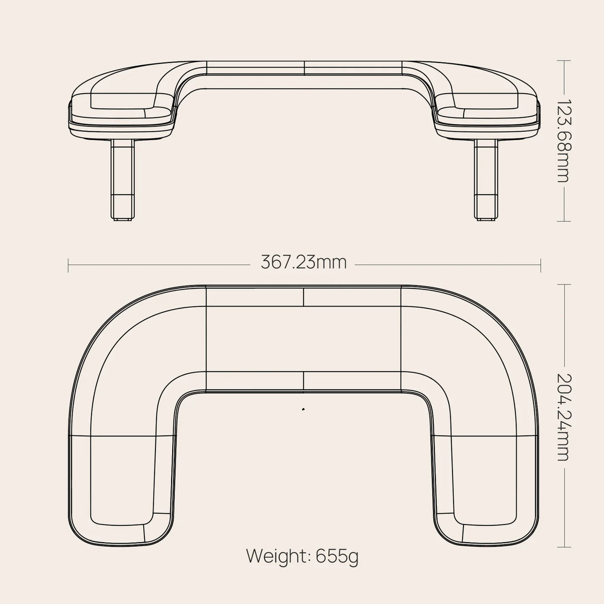 ONAIL Ergonomic Arm Rest 1 Plus - White