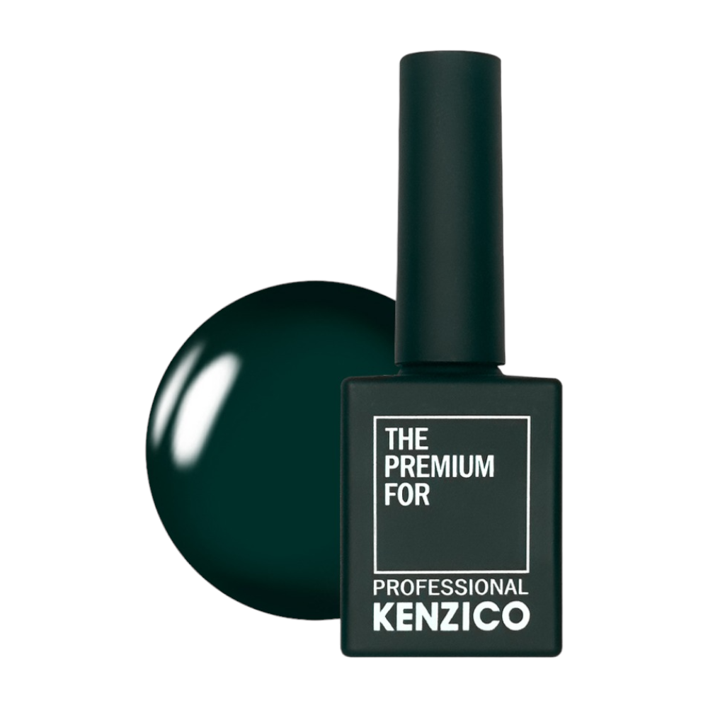 nail extension designs, Kenzico Korean Pigment Gel Polish, Full Coverage AT-112 | Dark Green Nail Polish