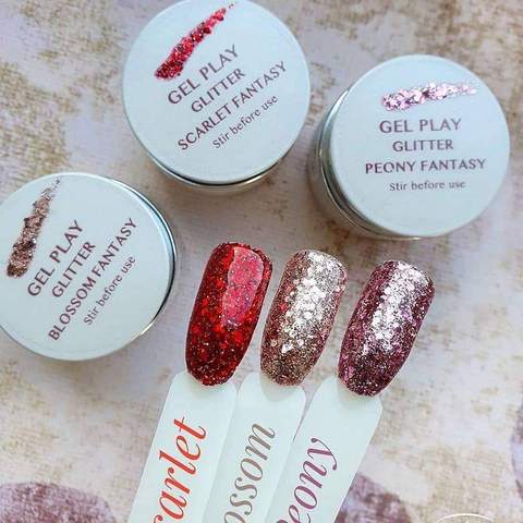 Akzéntz UV/Led Gel Play - Glitter Raspberry Dazzle 0.14Oz